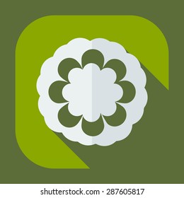 Flat modern design with shadow icon flower