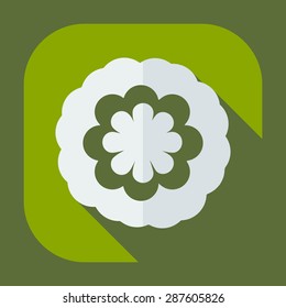 Flat modern design with shadow icon flower