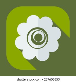 Flat modern design with shadow icon flower