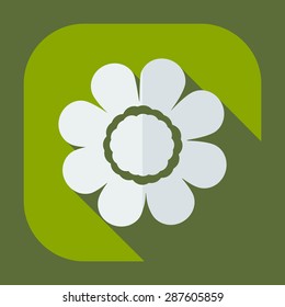 Flat modern design with shadow icon flower