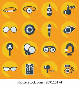 Flat modern design with shadow icon optics