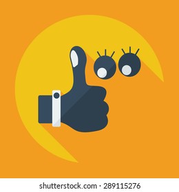 Flat modern design with shadow icon optics