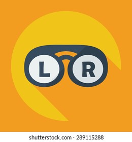 Flat modern design with shadow icon optics