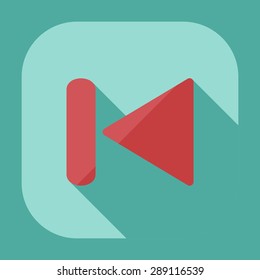 Flat modern design with shadow icon player