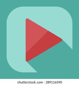 Flat modern design with shadow icon player