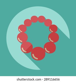 Flat modern design with shadow icon necklace