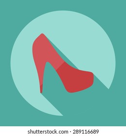 Flat modern design with shadow icon women's shoes