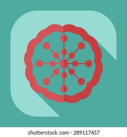 Flat modern design with shadow icon flower