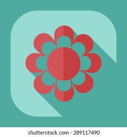 Flat modern design with shadow icon flower