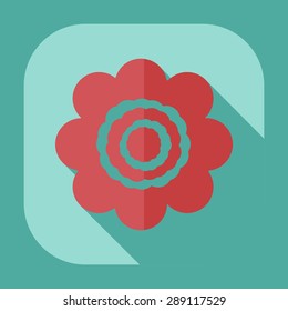 Flat modern design with shadow icon flower