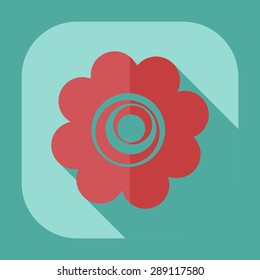 Flat modern design with shadow icon flower