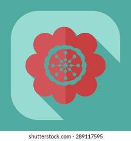 Flat modern design with shadow icon flower