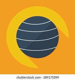 Flat modern design with shadow icon Ball for fitness