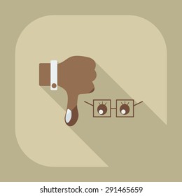 Flat modern design with shadow icon optics