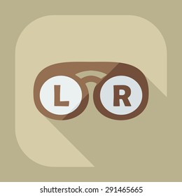 Flat modern design with shadow icon optics