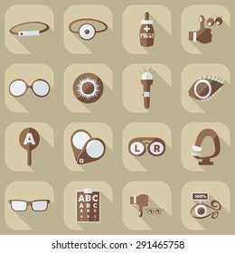 Flat modern design with shadow icon optics