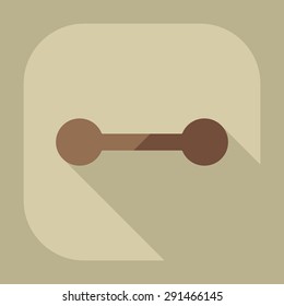Flat modern design with shadow icon dumbbell