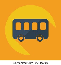 Flat modern design with shadow icon bus