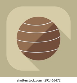 Flat modern design with shadow icon Ball for fitness