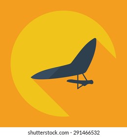 Flat modern design with shadow icon hang-glider