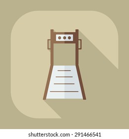 Flat modern design with shadow icon treadmill
