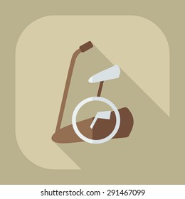 Flat modern design with shadow icon exercise bike