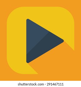 Flat modern design with shadow icon player