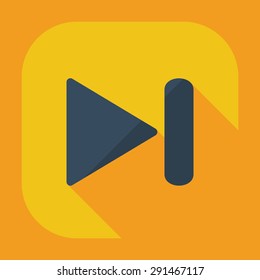 Flat modern design with shadow icon player