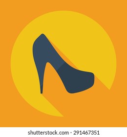 Flat modern design with shadow icon women's shoes