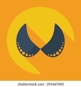 Flat modern design with shadow icon bra