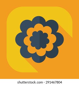 Flat modern design with shadow icon flower