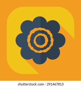 Flat modern design with shadow icon flower