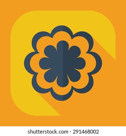 Flat modern design with shadow icon flower