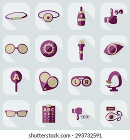 Flat modern design with shadow icon optics