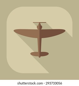 Flat modern design with shadow icon plane
