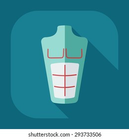 Flat modern design with shadow icon punching bag