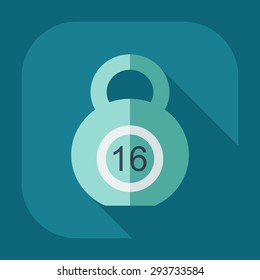 Flat modern design with shadow icon weight