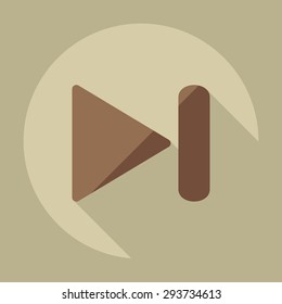 Flat modern design with shadow icon player