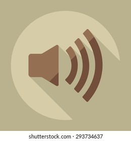 Flat modern design with shadow icon player