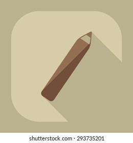 Flat modern design with shadow icon Eyeliner