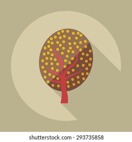 Flat modern design with shadow icon coffee tree
