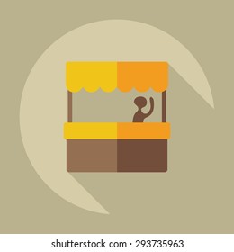 Flat modern design with shadow icon coffee stall