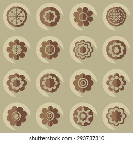 Flat modern design with shadow icon flower