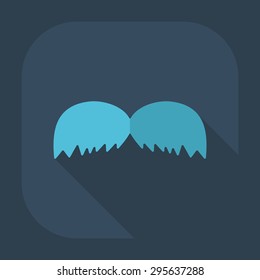 Flat modern design with shadow icon mustache