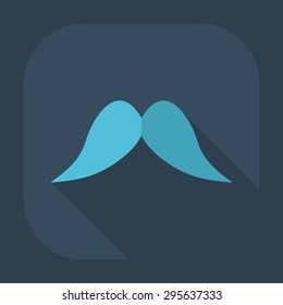 Flat modern design with shadow icon mustache