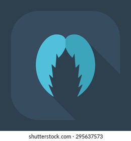 Flat modern design with shadow icon mustache