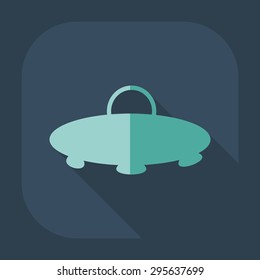 Flat modern design with shadow icon UFO