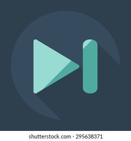 Flat modern design with shadow icon player
