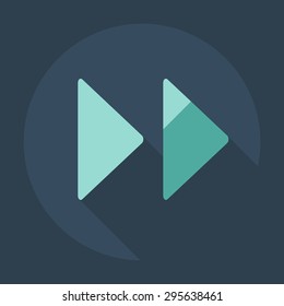 Flat modern design with shadow icon player