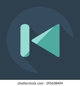 Flat modern design with shadow icon player